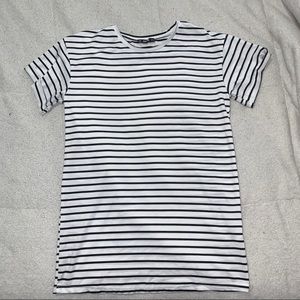 Horizontal striped tshirt dress